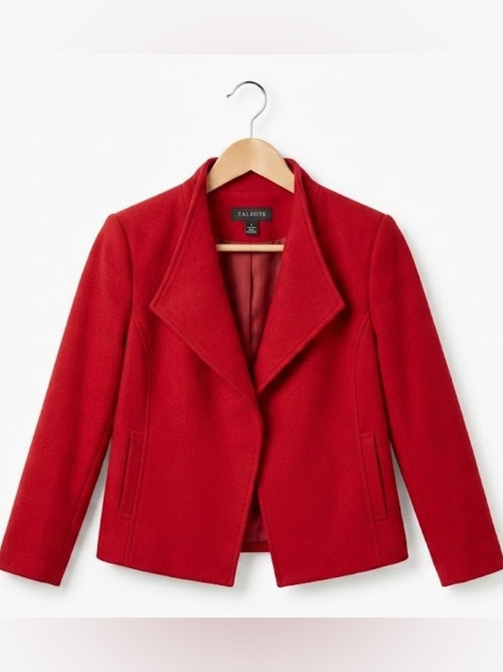 Talbots Red Wool Blend Blazer